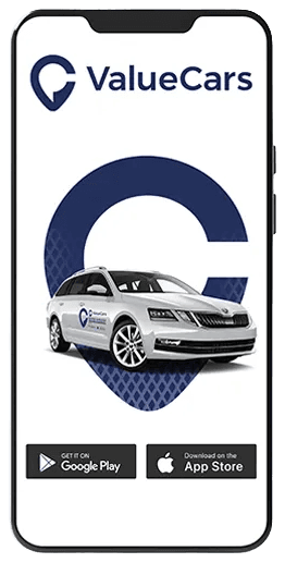 The Value Cars app on a phone